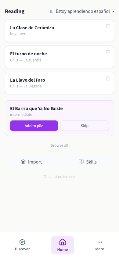 Add something new recommendation card