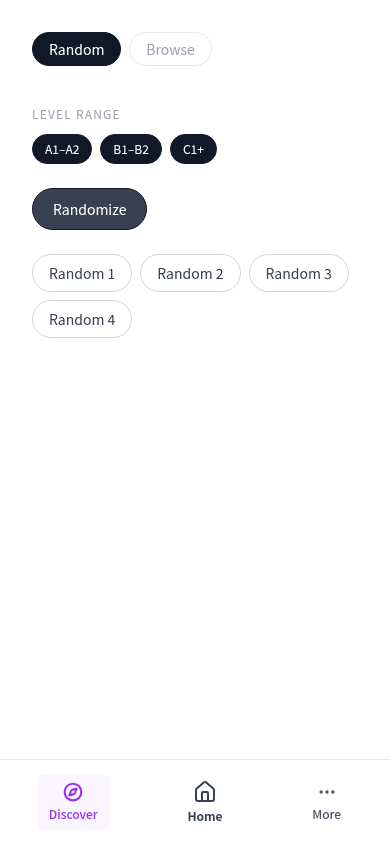Random tab with level chips and mystery boxes