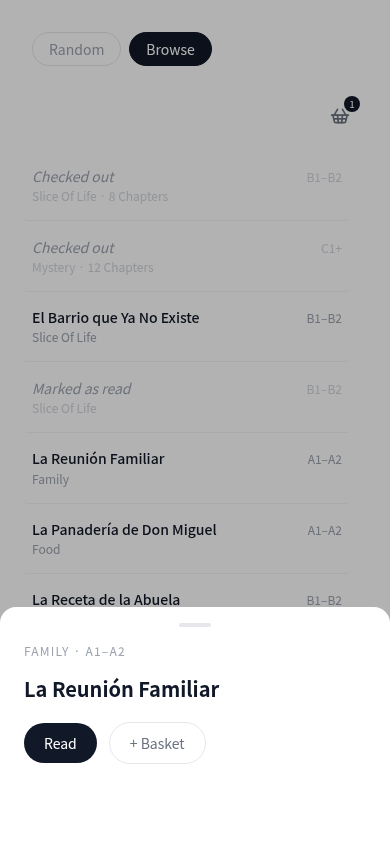 Story popup for standalone story