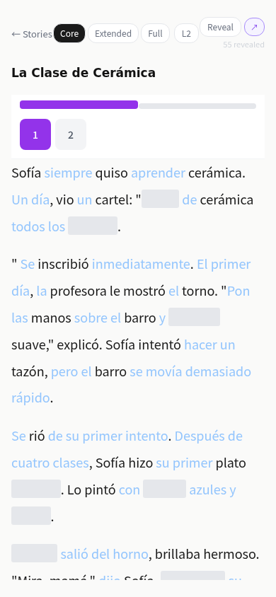 Lookup mode active with purple ↗ button